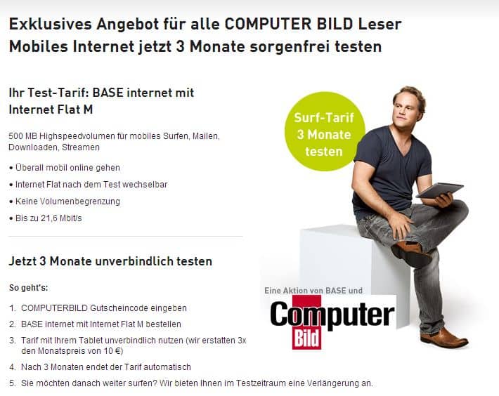 COMPUTER BILD - BASE Netztest-Aktion - BASE - Mein Internet