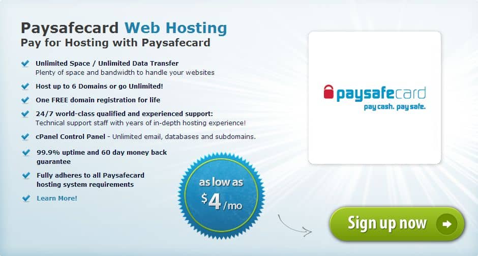 Arvice - PaySafeCard-Spezial