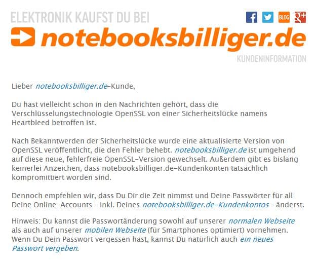 notebooksbilliger - OpenSSL Newsletter