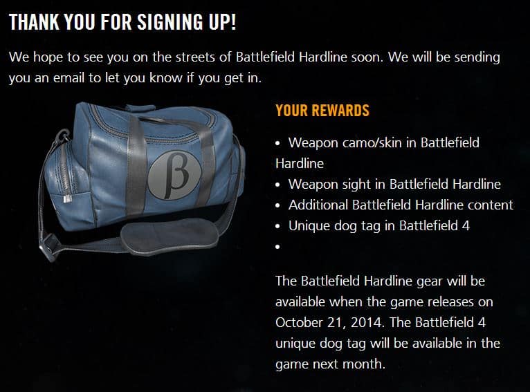 Battlefield Hardline - Beta Bonus-Pack