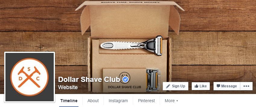 Facebook - Sign up - Dollar Shave Club