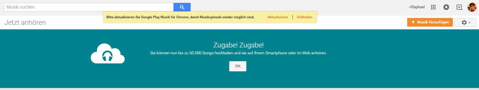 Google Music - Meine Musik - 50.000 Songs hochladen