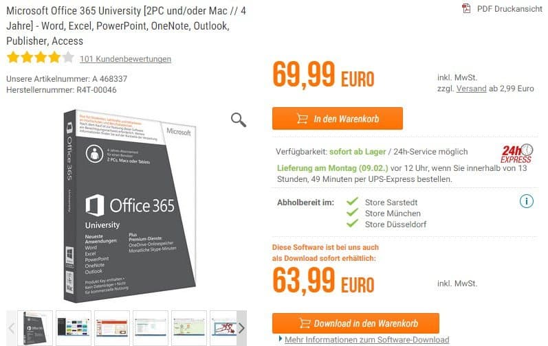 notebooksbilliger - Microsoft Office 365 University