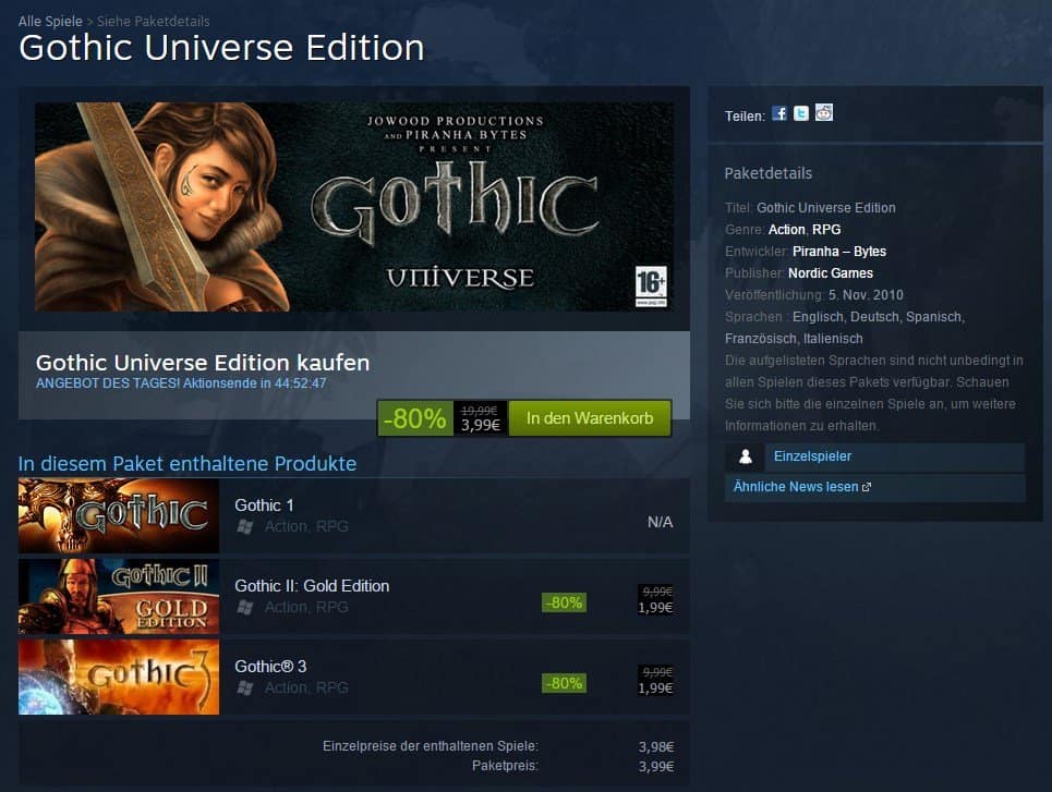 Steam - Gothic Universe Edition