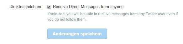 Twitter - Receive direct messages from anyone