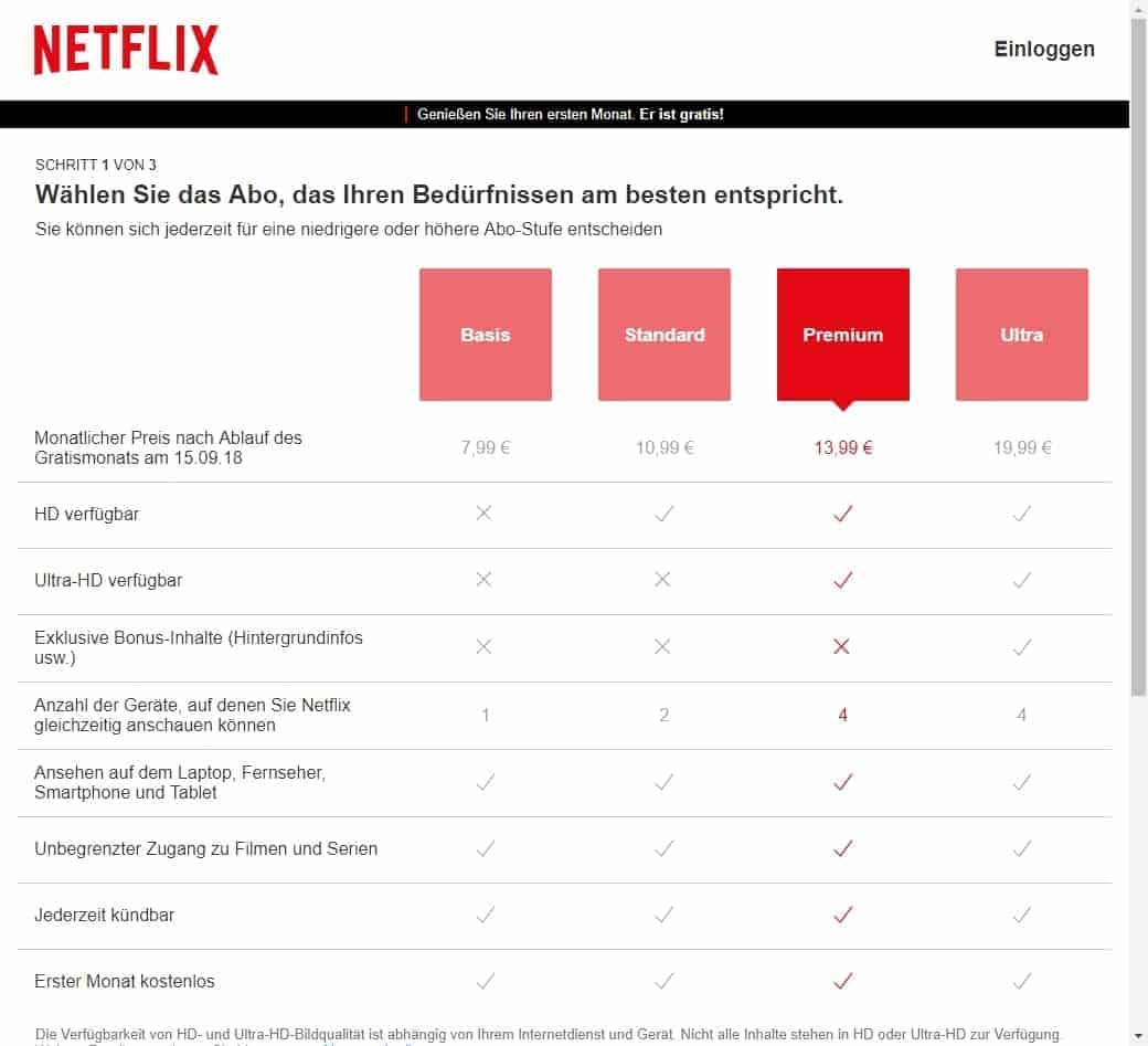 Netflix Abonnement - Premium und Ultra vier Geräte - Exklusiv Bonus-Inhalte