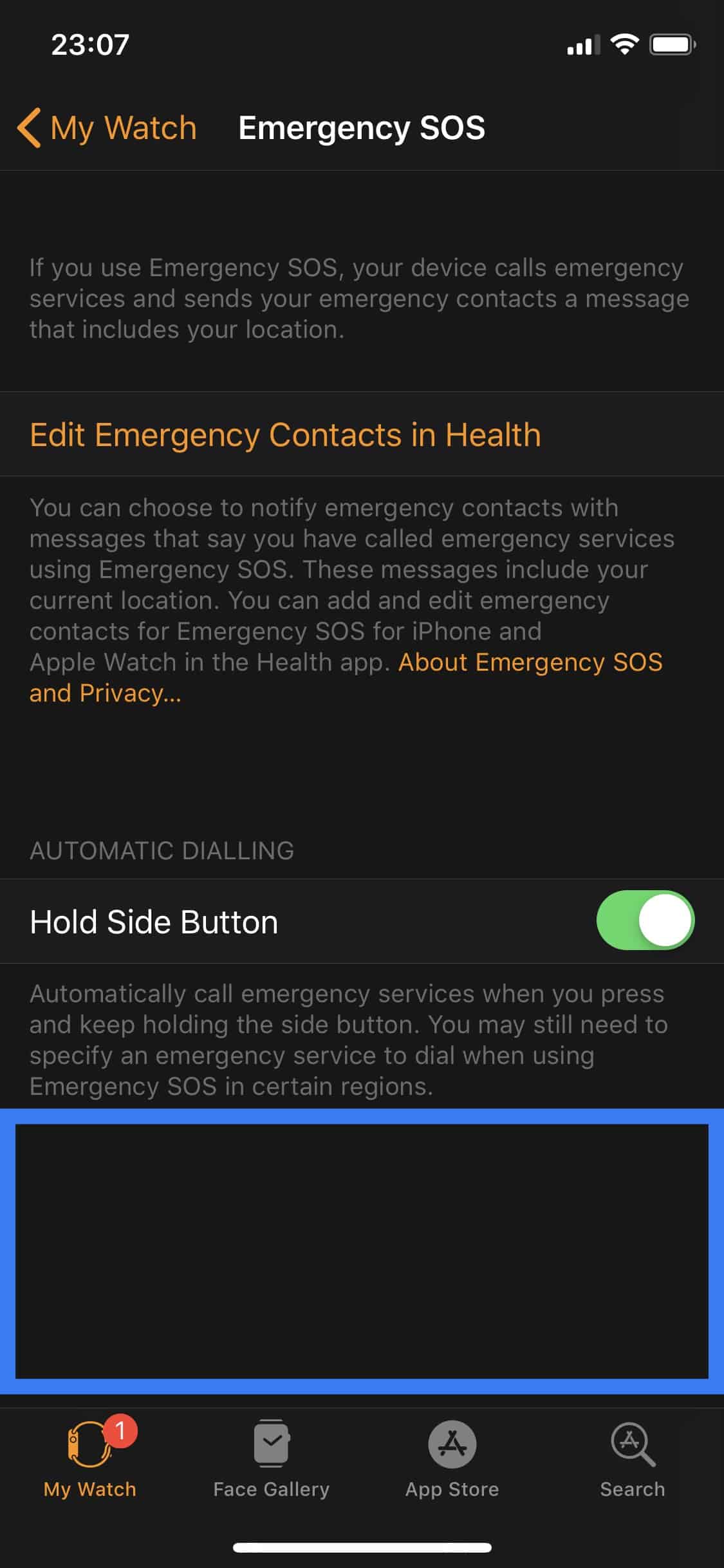 Apple Watch App - Notruf SOS
