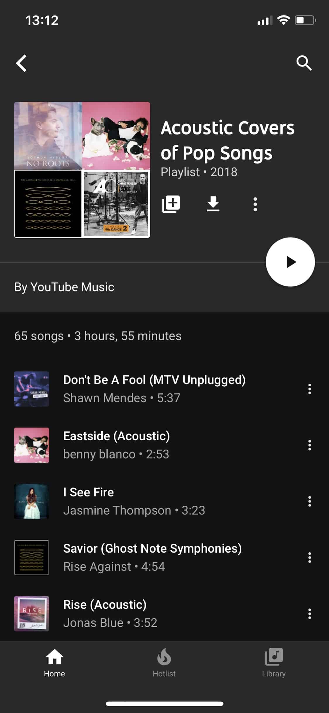 YouTube Music Premium - Apple iOS-App - Playlist-Download