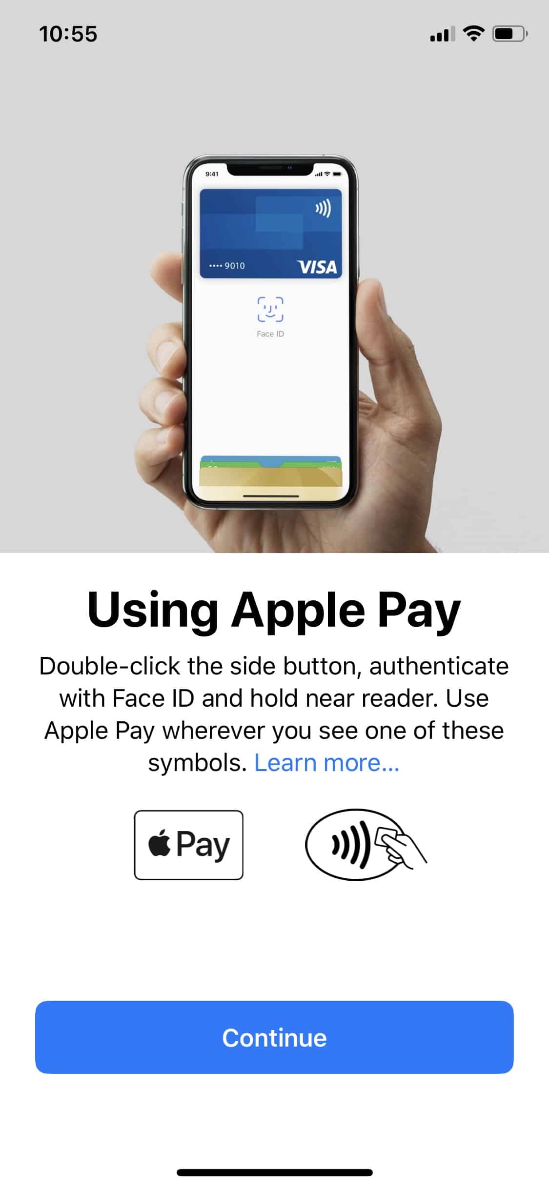 Apple Pay - Startbildschirm - Using Apple Pay