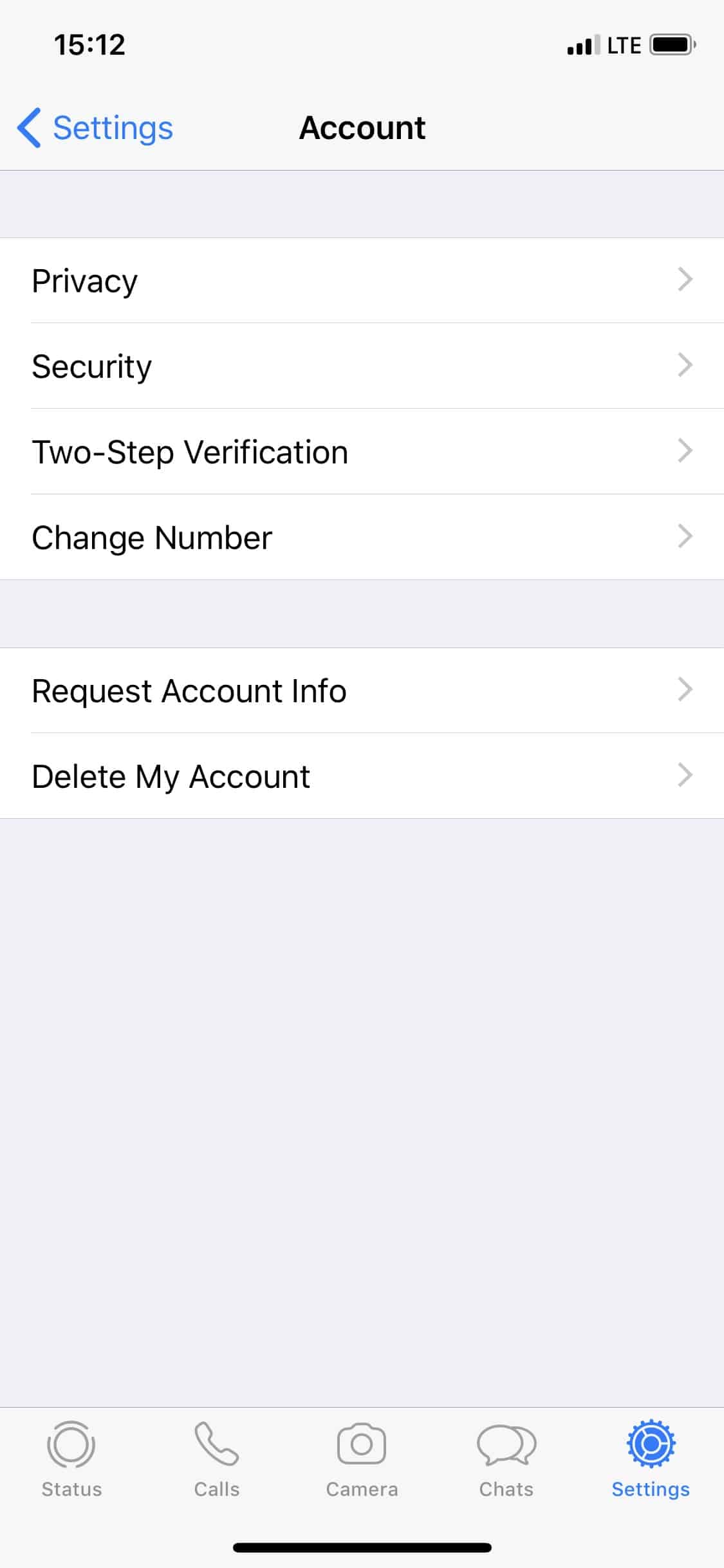 Apple - iPhone - WhatsApp-Messenger - Einstellungen - Account