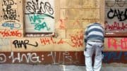 Graffiti - Hauswand - Person