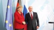 Angela Merkel - Bundeskanzlerin - Wladimir Putin - Präsident Russland - Treffen in Deutschland