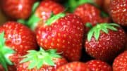 Erdbeeren - Nüsse - Obst - Erdbeerblätter
