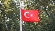 Türkei - Türkische-Flagge - Flagge - Fahne - Mast - Bäume