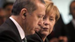 Politiker - Recep Tayyip Erdogan - Angela Merkel - Präsident Türkei - Bundeskanzlerin