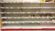 REWE - Supermarkt - Lebensmitteln - Regal - Brot - ausverkauft