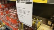 Verkaufsverbot Alkohol - Corona-Maßnahmen - ALDI Süd - Neusser Landstraße - Köln-Worringen