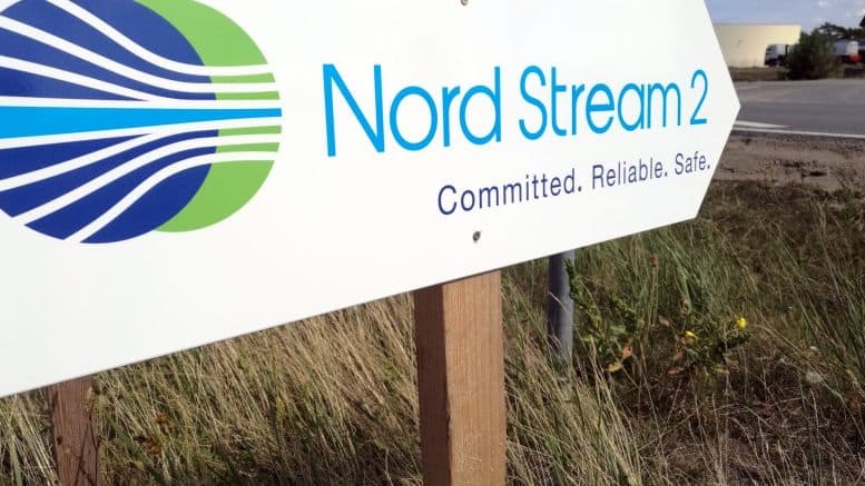 Nord Stream 2 - Committed - Reliable - Safe - Schild