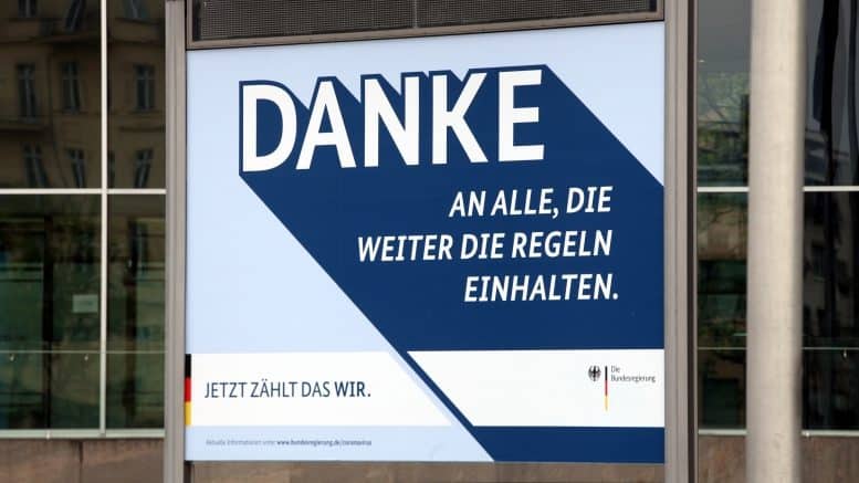 Danke an alle die weiter die Regeln einhalten - Jetzt zählt das wir - Bundesregierung - Werbung - Plakat - Öffentlichkeit - Berlin