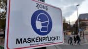 Zone - Maskenpflicht - Hinweis - Schild - Einkaufsstraße - Stadt Emden