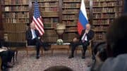 Wladimir Wladimirowitsch Putin - Präsident - Russland - Joseph Joe Robinette Biden - Präsident - Vereinigte Staaten - USA - Raum - Juni 2021 - Genf