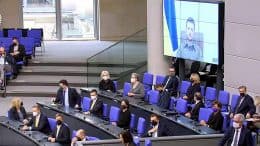 Videoansprache - Wolodymyr Selenskyj - Ukraine - Bundestag - März 2022 - Berlin
